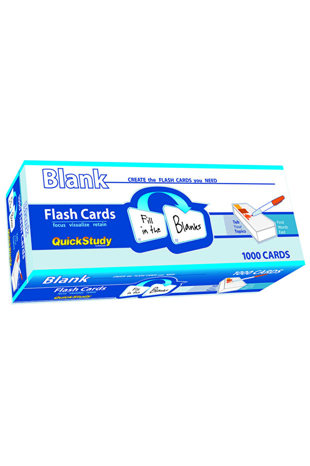 Blank Flash Cards - 1000 Cards: A Quickstudy Reference Tool - 1