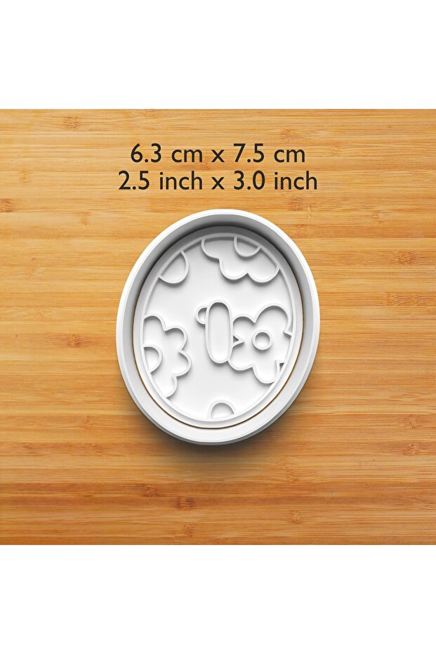 Flower Patterned Letter O Cookie and Fondant Mold