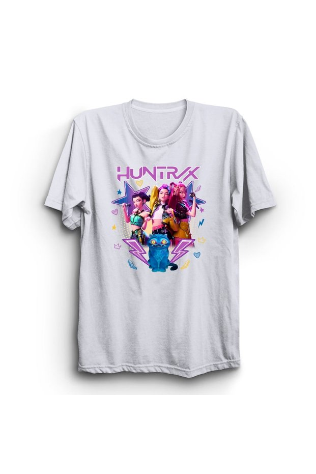 Huntrix, Kpop Demon Hunters, Lightning Printed Unisex, 100% Cotton T-Shirt