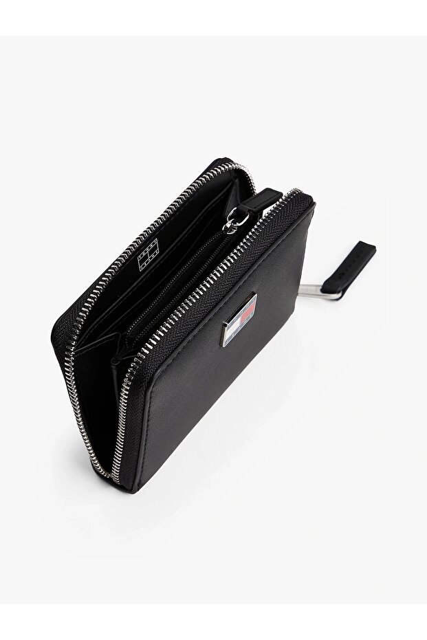 TJW Cool közepes méretű cipzáras női fekete pénztárca AW0AW18031BDS - 4