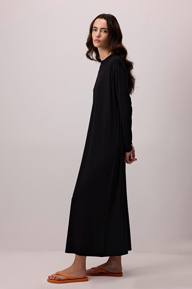 BASIC VİSKON ELBİSE - 5