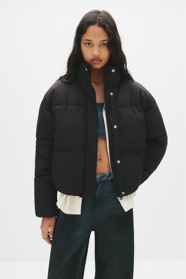 Dik yakalı şişme mont - 3