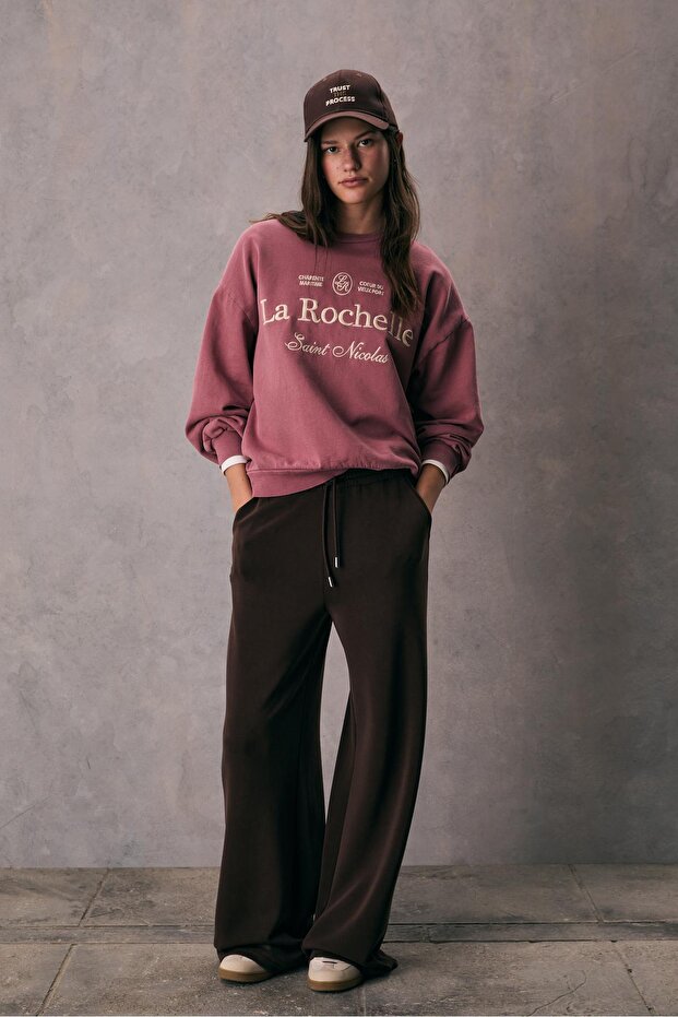 Nakışlı sweatshirt - 1