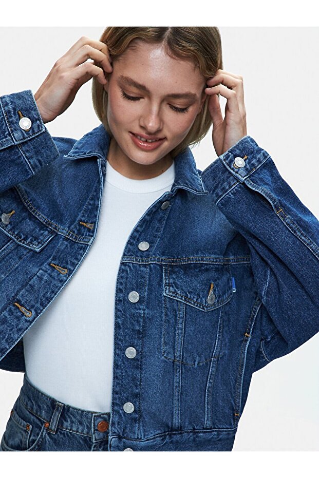 Celıa Oversızed Jean Ceket - 4