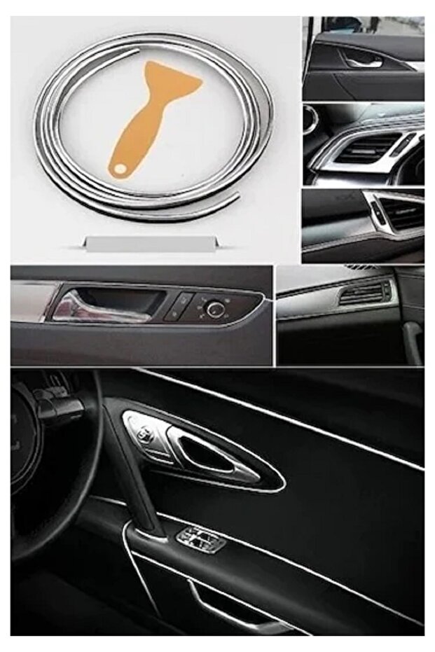 Chery Kimo Compatible In-Car Nickel Chrome Dashboard Trim Strip 2 Meters