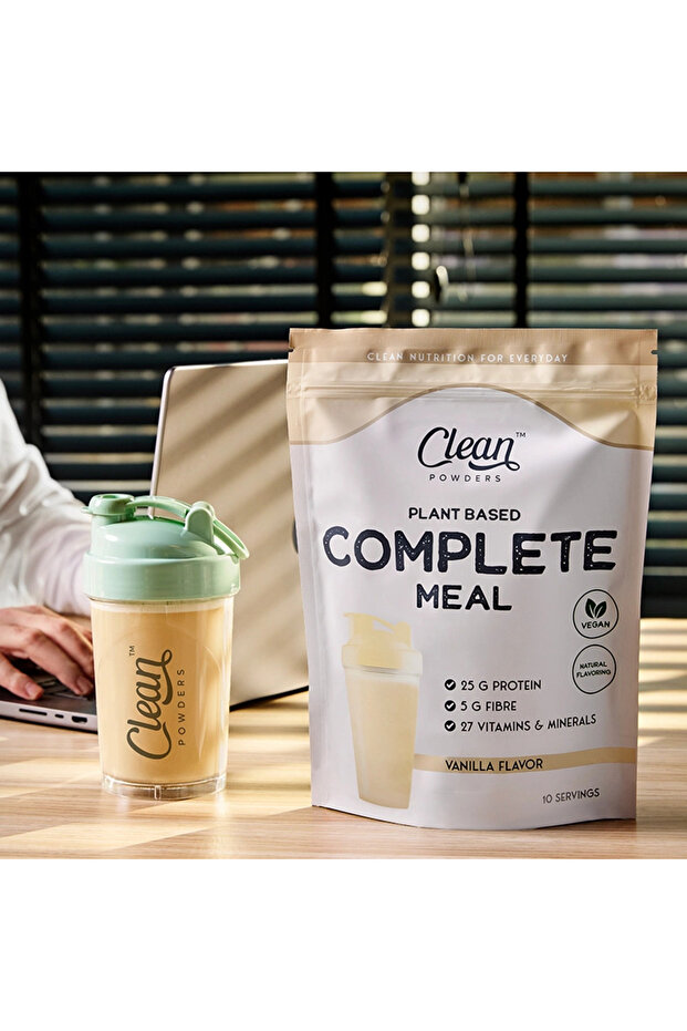 Bitkisel Öğün Tozu (PLANT BASED COMPLETE MEAL) 600 gr - (Vanilya 2 Adet) - (Çikolata 2 Adet) Set - 6