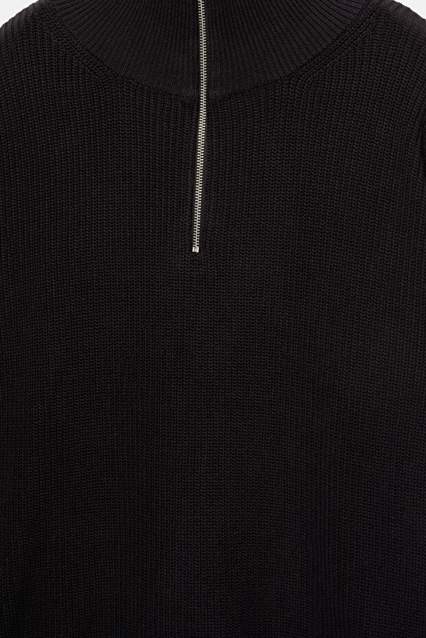 Fermuarlı yaka kazak - 7