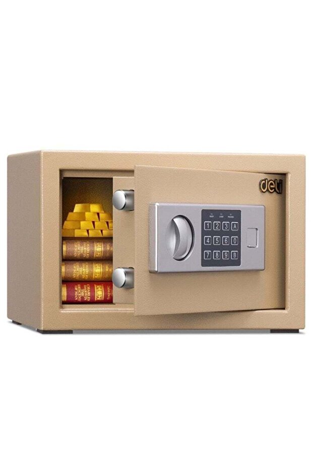 Home Office Hotel Mini Electronic Security Lock Box Wall Cabinet Safety Box - Gold
