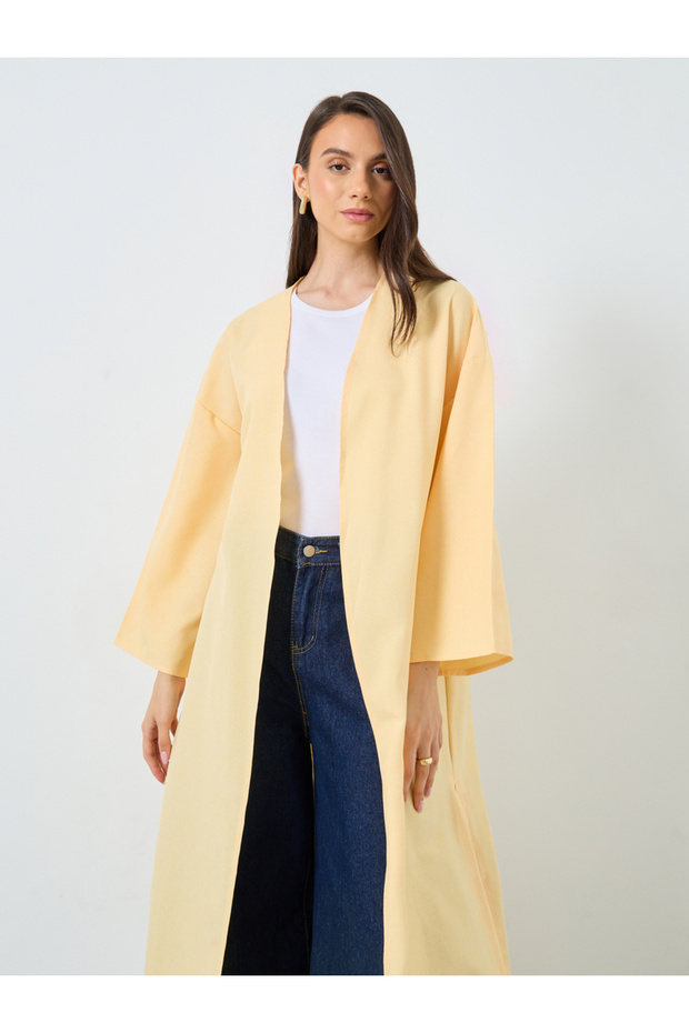 عباية سادة بفتحة جانبية - 3