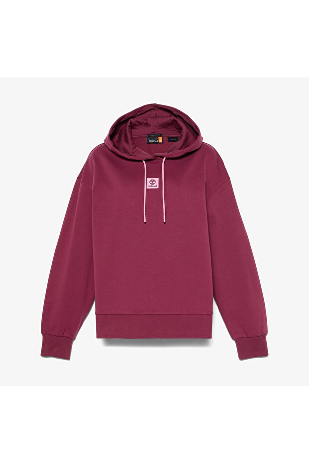 Stack Logo Loop Back Kadın Bordo Sweatshirt - 4