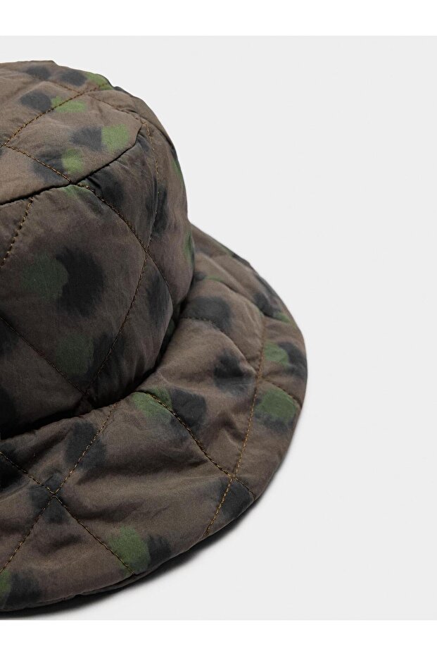 Teknik Kumaş Dolgulu Bucket Şapka - 2