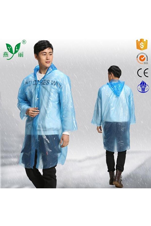 Practical Disposable Raincoat Single - 3