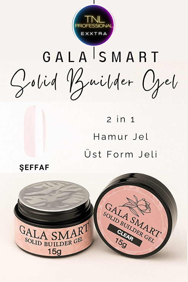 Smart 2 in 1 Solid Builder Hamur Jel Üst Form Jeli Şeffaf - 1