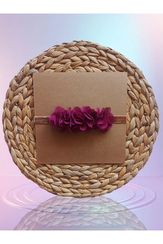 Baby Girl Frida Headband Purple Flower Coffee Headband
