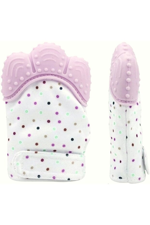 Organic 2in1 BPA Free nonslip baby mitten teether & pacifier