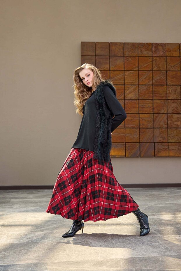 Kürklü Triko Tunik - 4