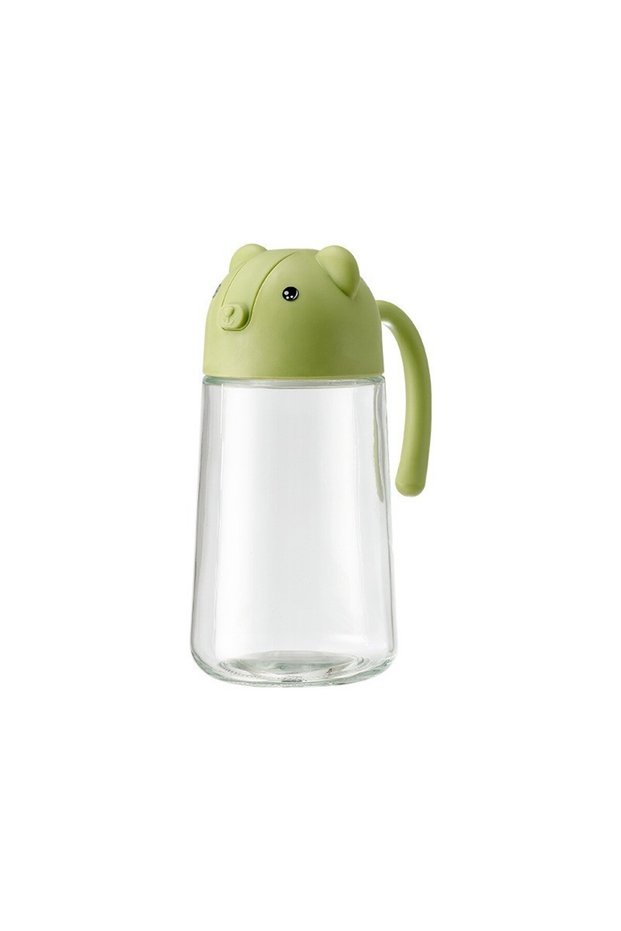 , Oil Container, Teddy Bear Pattern, Kitchen Liquid Bottle, Open Closure