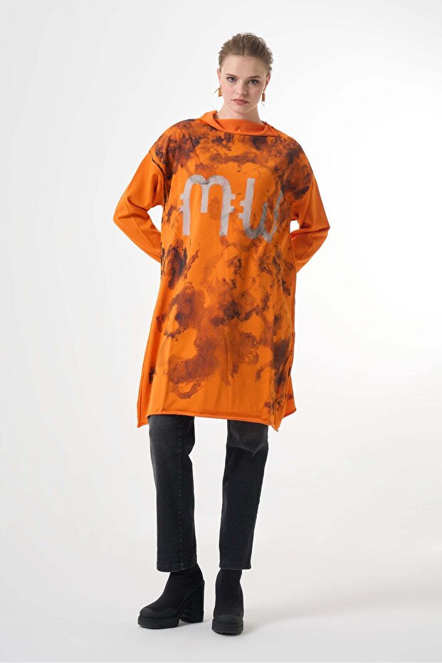Baskılı Triko Tunik - 1