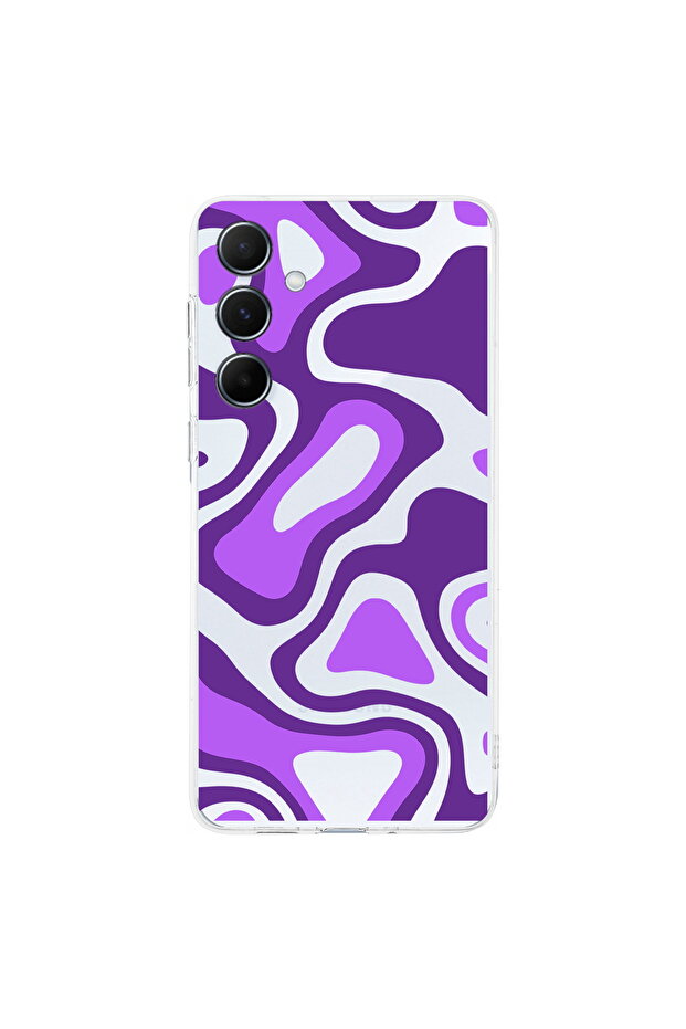 Colorful Pattern 7 Printed Camera Protection Transparent Case Compatible with Samsung Galaxy A56 - 1