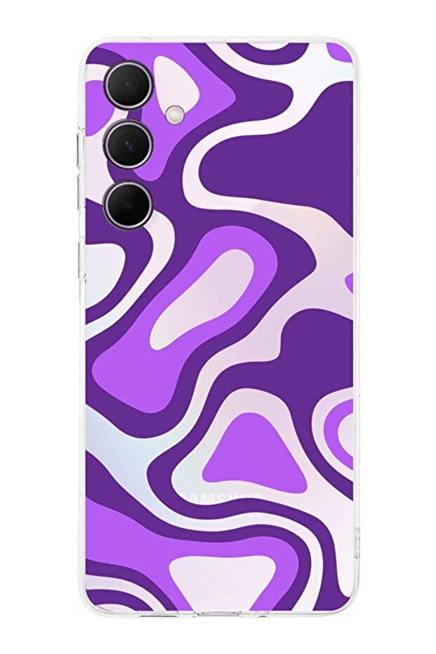Colorful Pattern 7 Printed Camera Protection Transparent Case Compatible with Samsung Galaxy A56 - 2