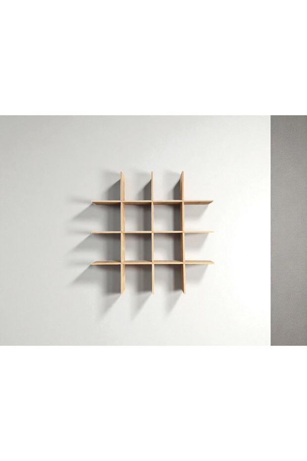 Ledli Çoklu Raf Dekoratif Duvar Kitap Rafı - 6