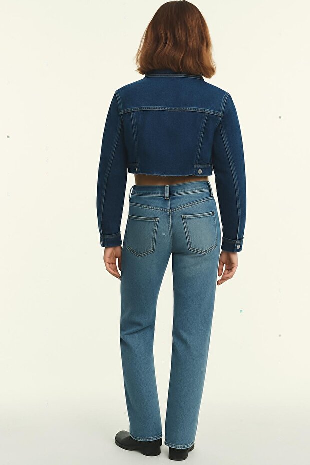 Cropped Denim CEKET - 3