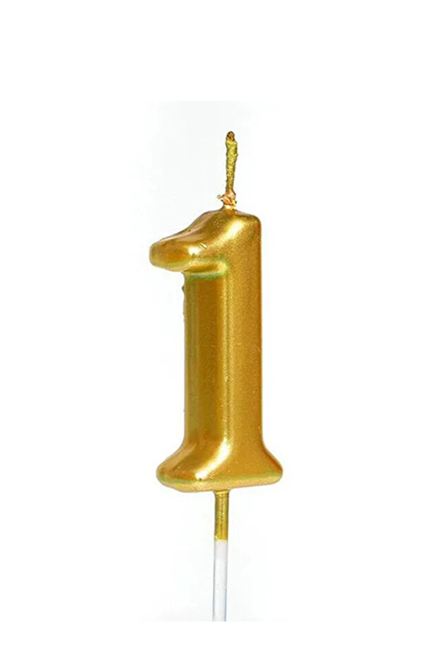 Number One Candle - Gold