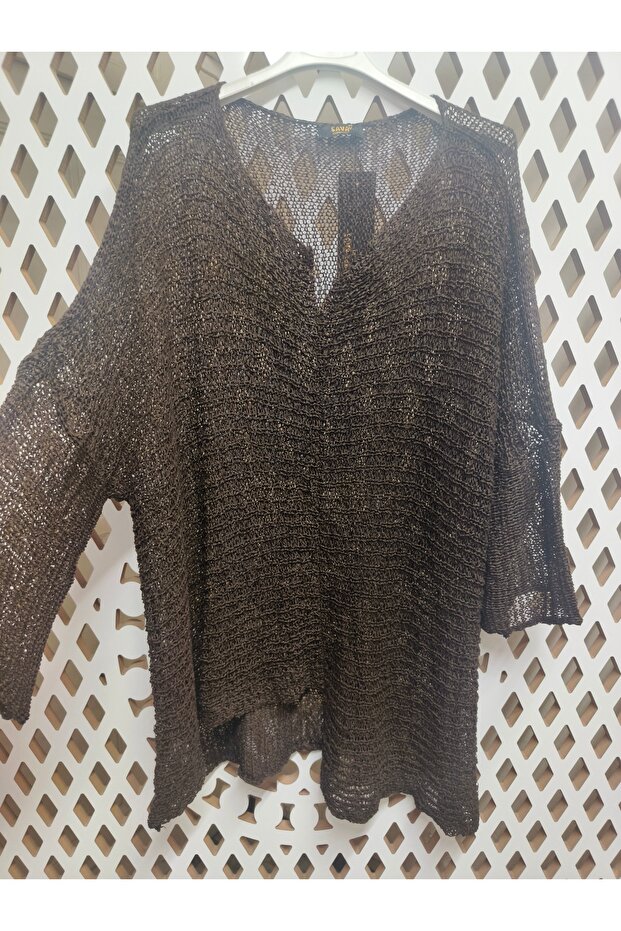 Otantik Delikli Örme Bluz - 3