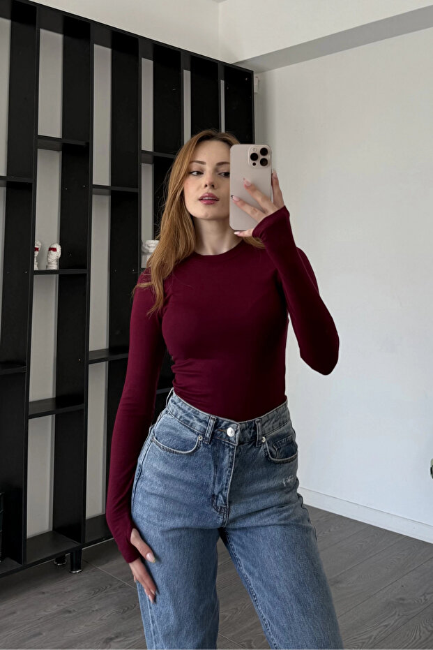 Parmak Geçmeli Basic Bluz - 2