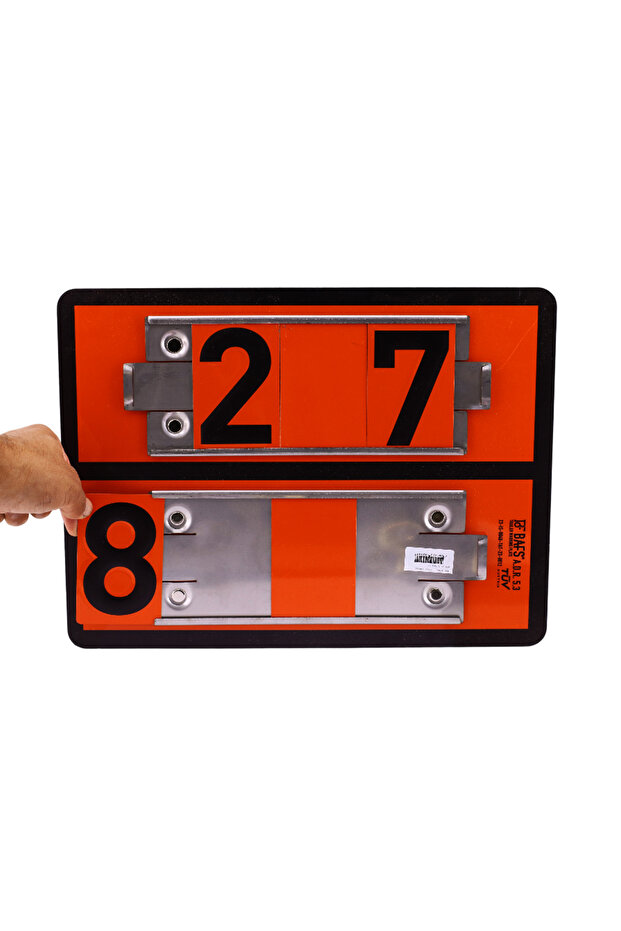 Adr 40X30 cm Manual Changeable Dangerous Substance Warning Sign Multiple Numbers Figures between 0-9 - 4