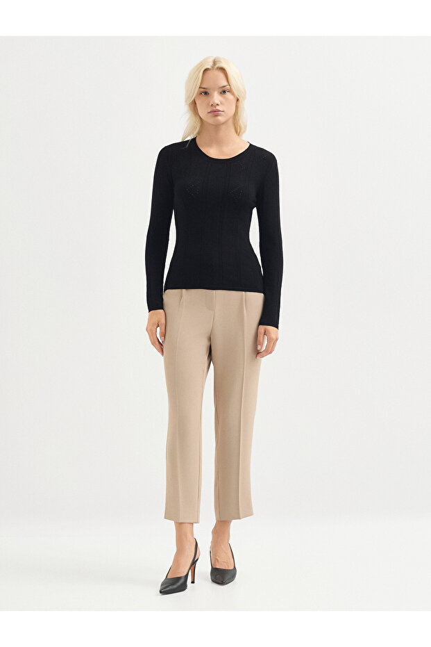 Kadın Triko Kazak-Siyah - 1