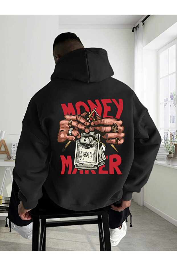 سويت شيرت كبير الحجم بتصميم مطبوع للجنسين من Money Maker