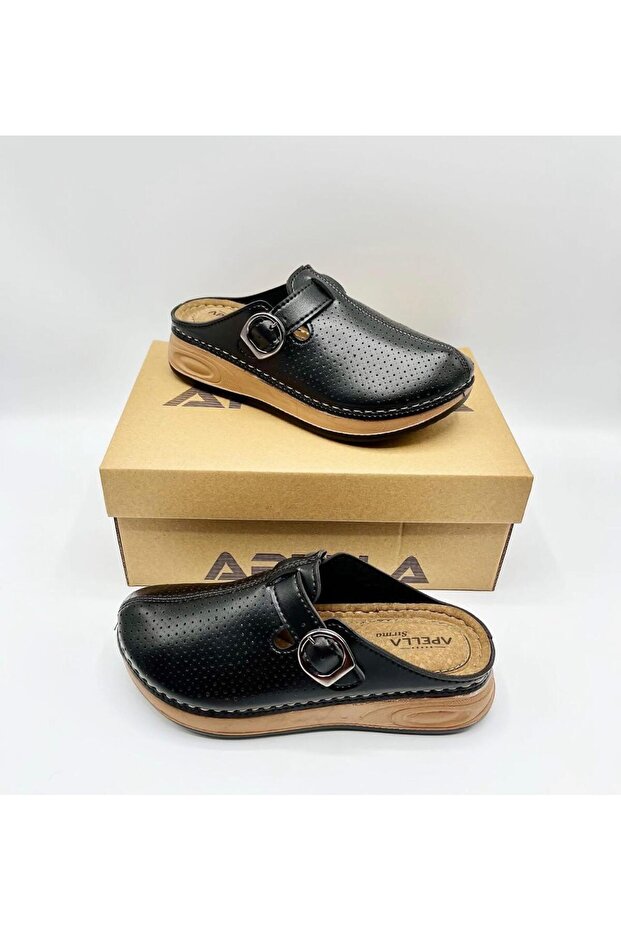 women's orthopedic sole stitched closed-toe mother slipper clog model