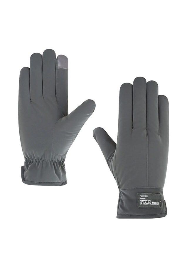 Unisex Ski Gloves, E67, Polyester, Gray - 2