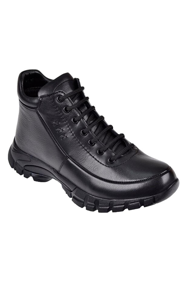 Genuine Leather Comfort Women's Boots Voy-9398 Black