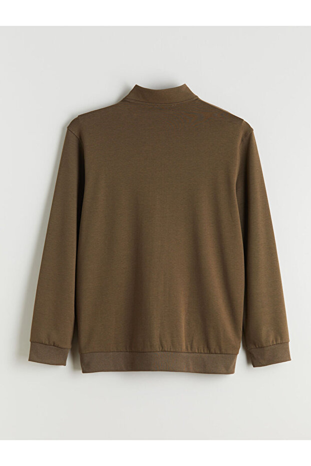 Create Your Style from Uzg Store |   Comfortable Fit Stand Collar Men's Zippered Sweatshirt - 2