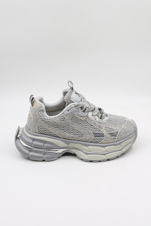 Kristebell imported special series women's embellished sneaker shoes kb1030 - grey - size 36