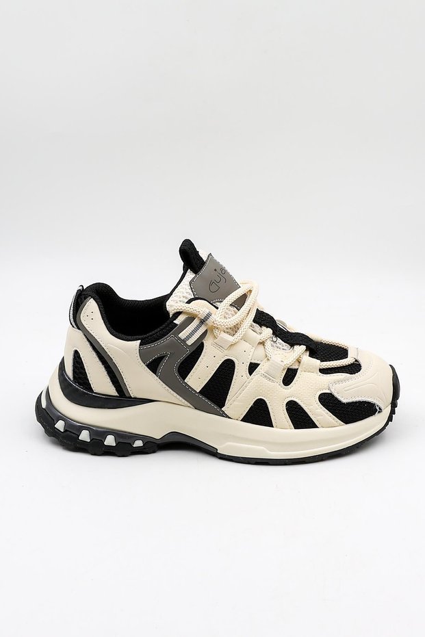 25K317 Women's Daily Sports Shoes Beige Black