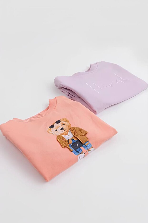 Girl's 2-Pack Basic Sweatshirt