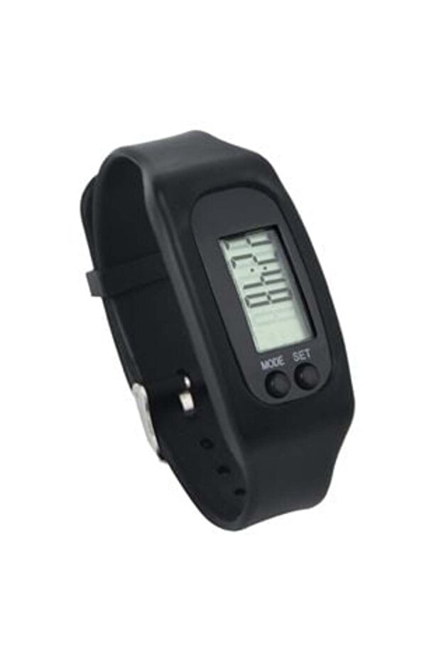 Black Wristwatch Pedometer - 1
