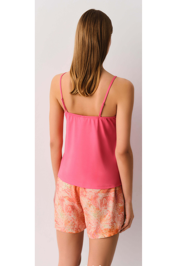 Pembe daphne şort pijama takımı - 4