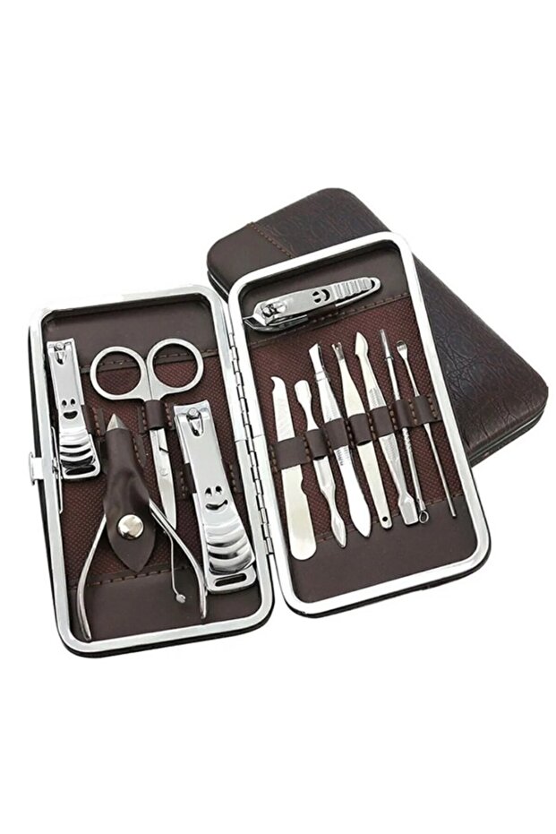 12 pieces manicure set with bag