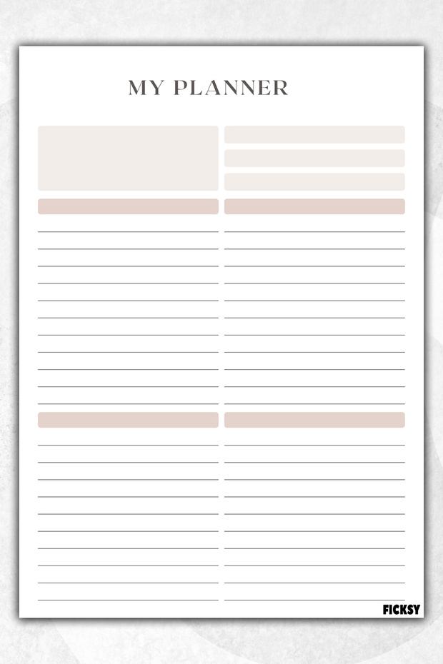 Timeless Multi-Purpose Daily Weekly Monthly Planner - A4 Size To Do - 30 Sheets - Planner
