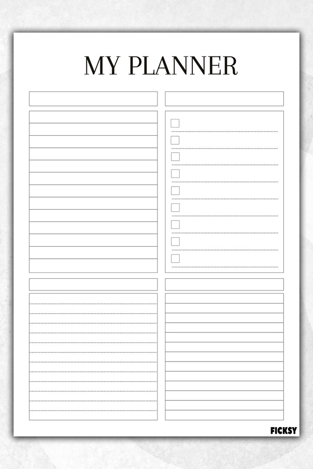 Timeless Multi-Purpose Daily Weekly Monthly Planner - A4 Size To Do - 30 Sheets - Planner