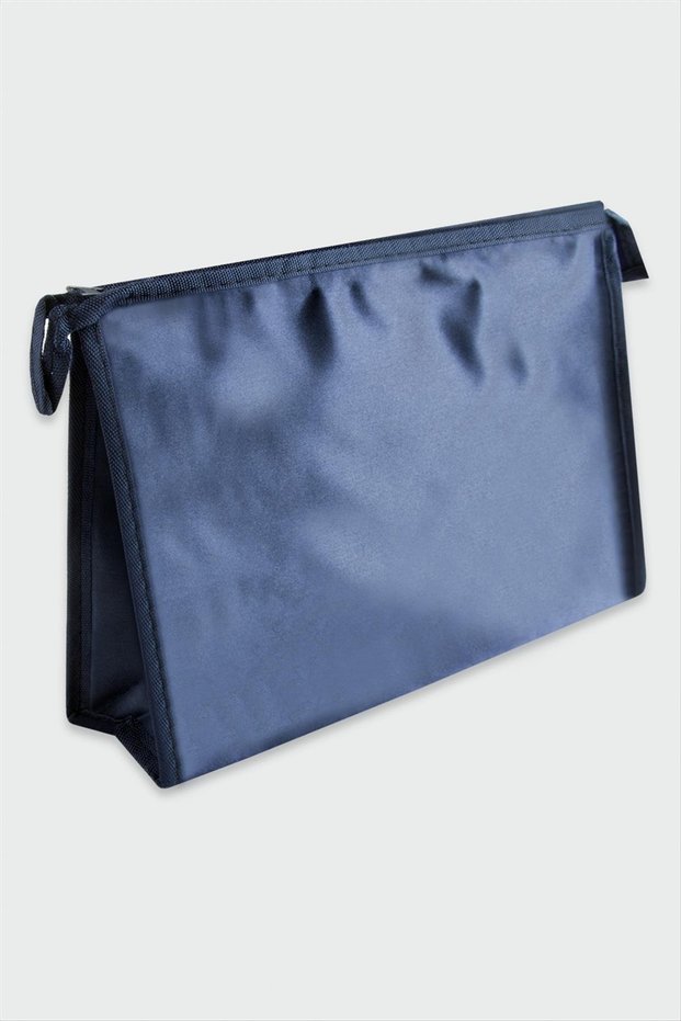 Navy Blue Colored Makeup Bag