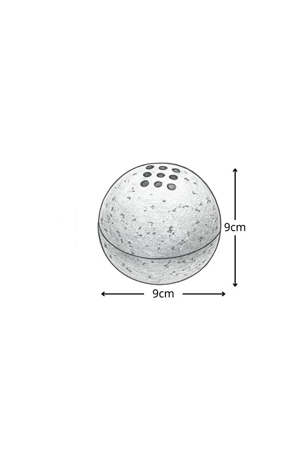مبخرة كروية حجرية رمادي (Stone Sphere Incense Burner) - 3