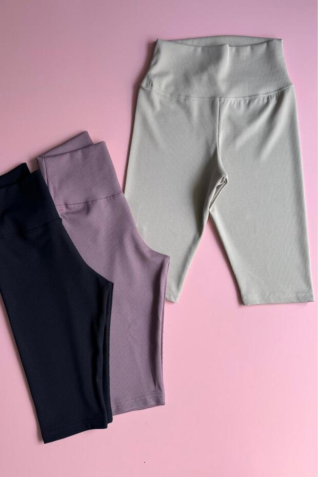 Form Rise 3-Pack | High Waist Recovery Cream, Black and Dusty Rose Color Camisole Short Leggings