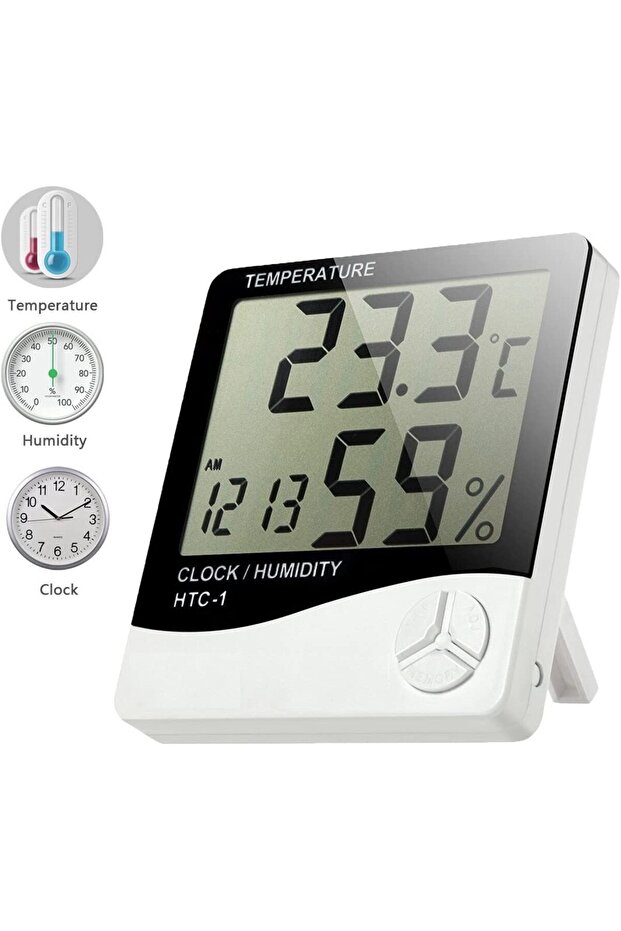 Digital Room Thermometer and Hygrometer - Large LCD Display, Precise Accuracy - 2