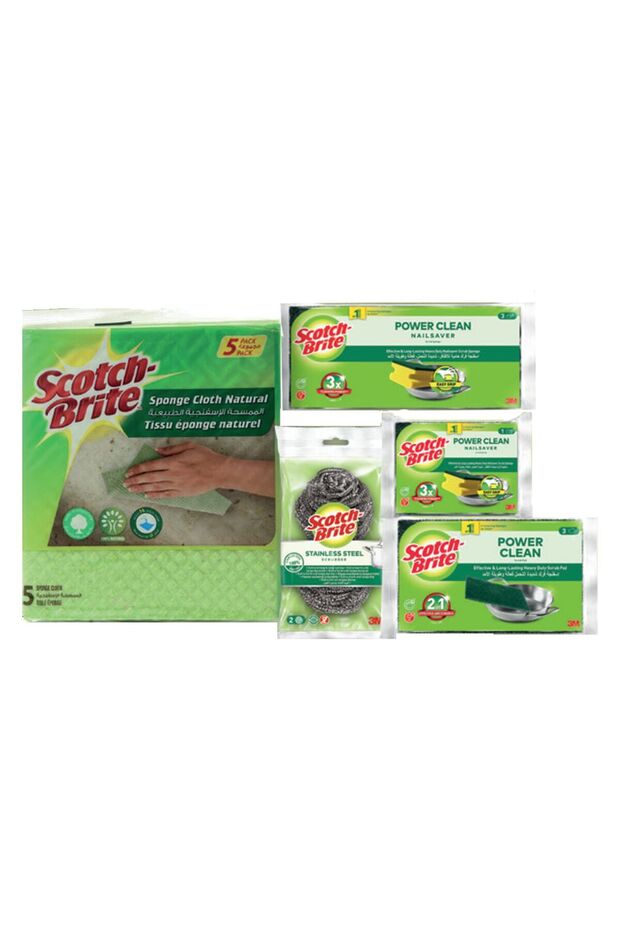 Scotch-Brite Combo Pack – Multi-Purpose Cleaning Pads & Scrubbers (12 x 9 x 5 cm)