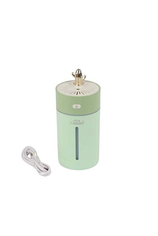 ناشر بخار كهربائي، 230 مل، مع إضاءة LED - أخضر - 1